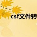 csf文件转码（csf转换成mp4转换器）