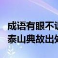 成语有眼不识泰山的典故与谁有关（有眼不识泰山典故出处