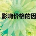 影响价格的因素思维导图（影响价格的因素）