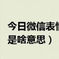 今日微信表情龇牙是啥意思啊（微信表情龇牙是啥意思）