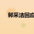 郭采洁回应网友恶评 被嘲实力差假文艺