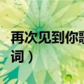 再次见到你歌词中文翻译（再次见到你音译歌词）