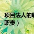 项目法人的职权有哪些（项目法人及法人代表职责）