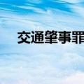 交通肇事罪定罪量刑标准（交通肇事罪）