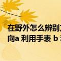 在野外怎么辨别方向（野外迷路后我们可以通过什么辨别方向a 利用手表 b 利用北极星 c）