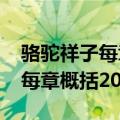 骆驼祥子每章概括20字左右24章（骆驼祥子每章概括20字）