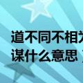 道不同不相为谋什么意思图片（道不同不相为谋什么意思）